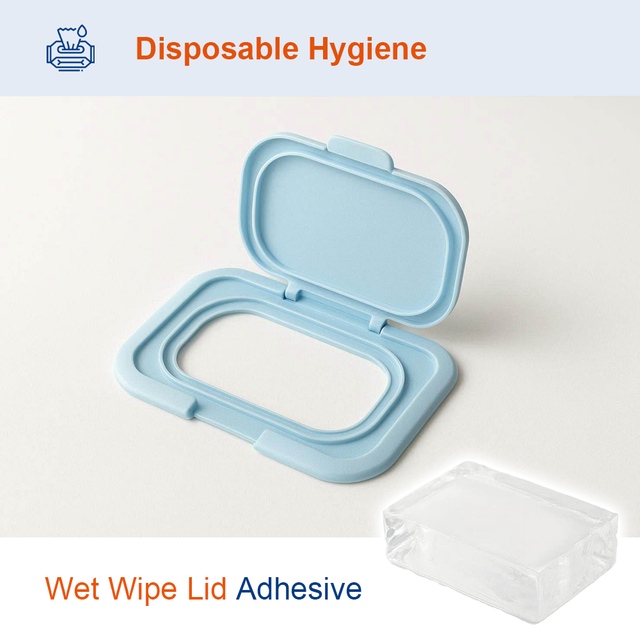 Hot Melt Adhesive for Wet Wipe Lid Attachment